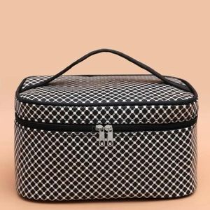 Checkered Makeup Bag
